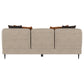 Jade Chenille Upholstered Sculpted Track Arm Sofa Latte