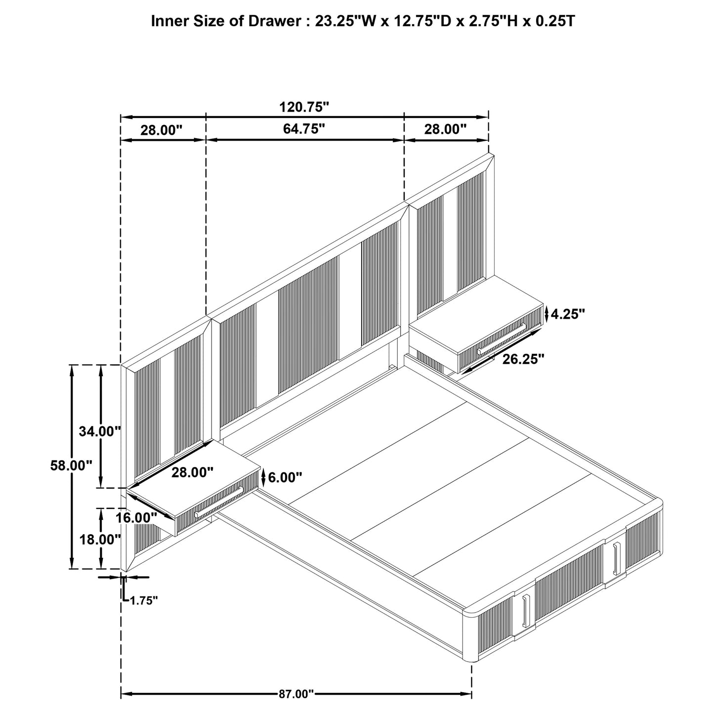 Terrace 5-piece Queen Panel Bedroom Set Ash Brown