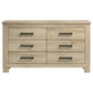 Oakglen 6-drawer Bedroom Dresser Weathered Oak