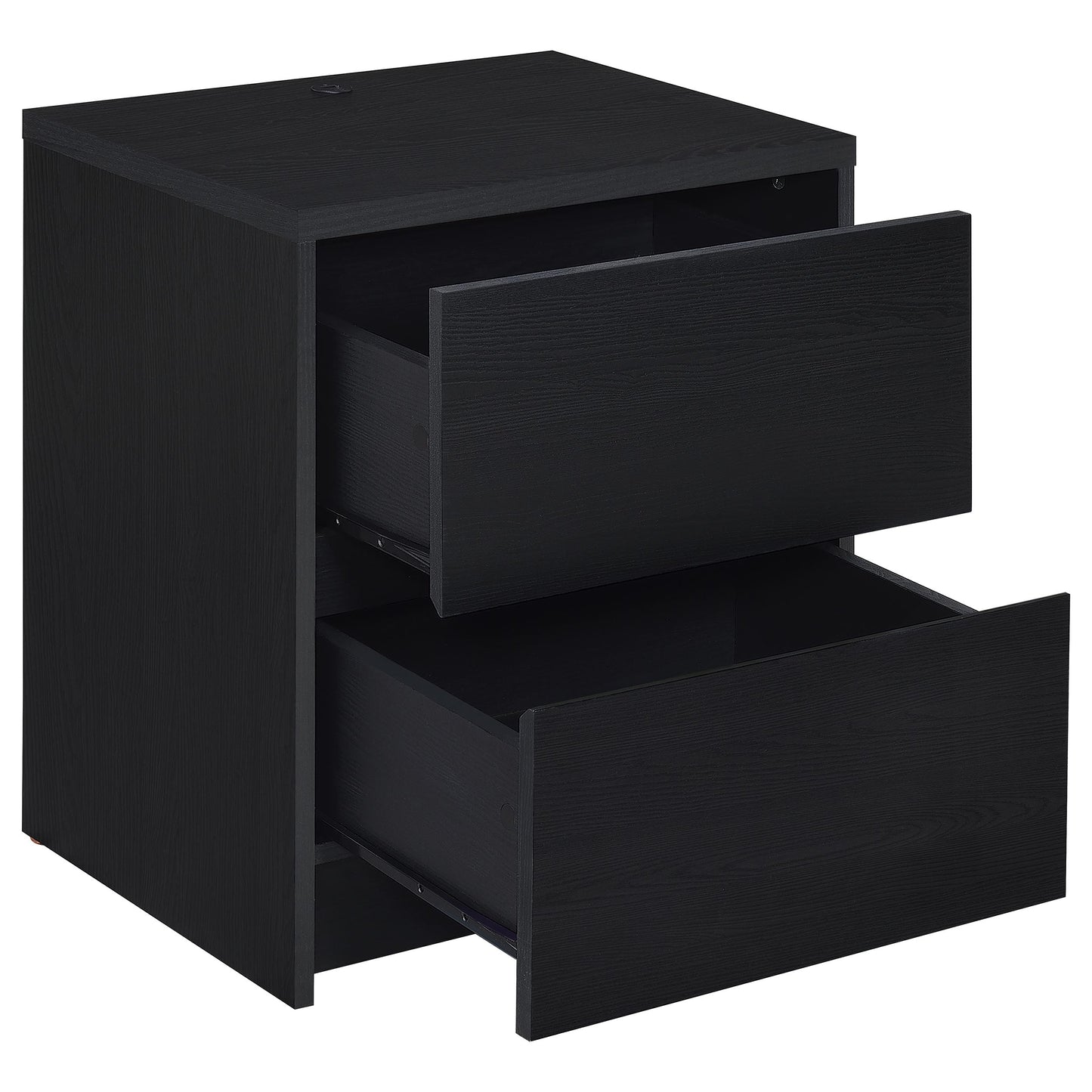 Westpark 2-drawer Nightstand LED Lights and USB Black