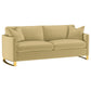 Corliss 2-piece Velvet Upholstered Sofa Set Camel