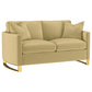 Corliss 2-piece Velvet Upholstered Sofa Set Camel