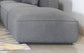 Jennifer Square Upholstered Ottoman Grey