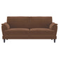 Selma Velvet Upholstered Crescent Arm Sofa Rust