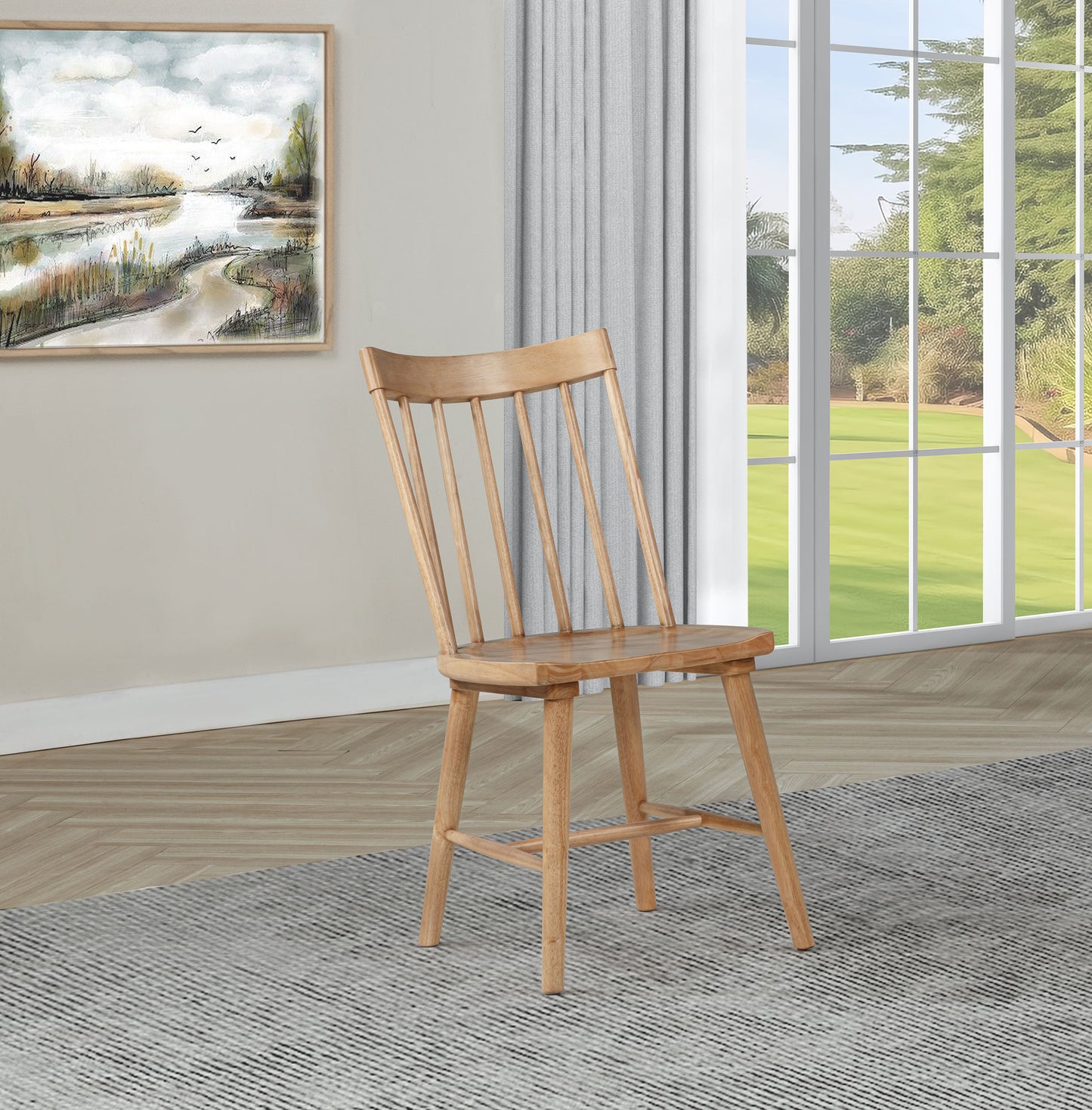 Middleton Solid Wood Dining Side Chair Brown (Set of 2)
