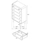 Robyn 5-drawer Bedroom Chest of Drawers Light Ash