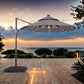 Nuti - 10 Ft Round Umbrella w/ LED Light + 37" Large Base