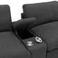 Collins 5-piece Power Reclining Home Theater Seating Dark Grey