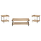 Fallon 3-piece Rectangular Coffee and End Table Set Natural