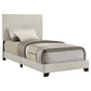 Dorian Fabric Upholstered Twin Panel Bed Cream