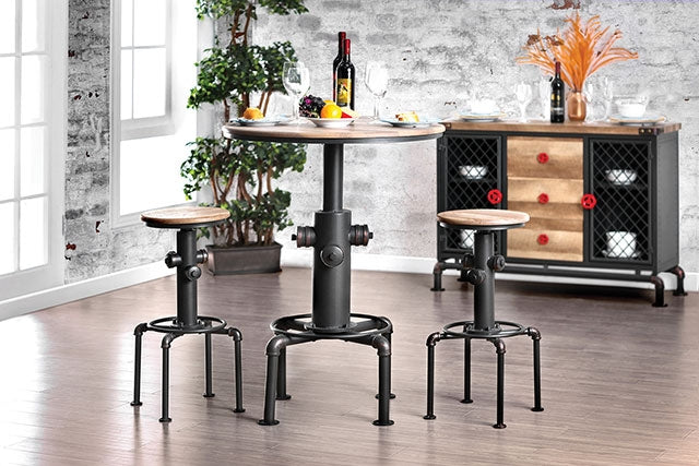 Foskey - 3 Pc Bar Table Set
