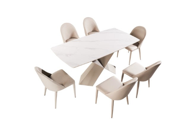 Lenvik - 7 Pc Dining Table Set