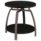 Dacre 2-piece Round Coffee and End Table Set Dark Charcoal
