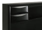 Briana Wood California King Storage Bookcase Bed Black