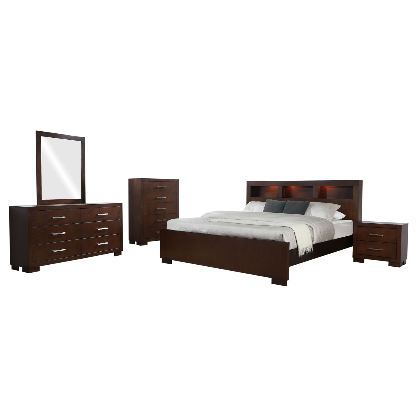 Jessica 5-piece Queen Bedroom Set Cappuccino