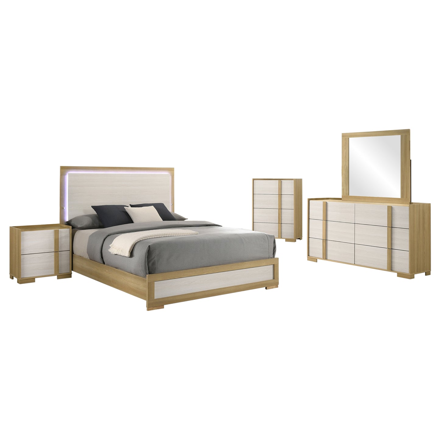 Hyland 5-piece Queen Bedroom Set Natural