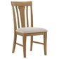 Hartville 5-piece Round Dining Table Set Natural Light Brown