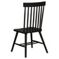Andrews Windsor Spindle Back Dining Side Chair Black (Set of 2)
