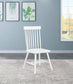 Andrews Windsor Spindle Back Dining Side Chair White (Set of 2)