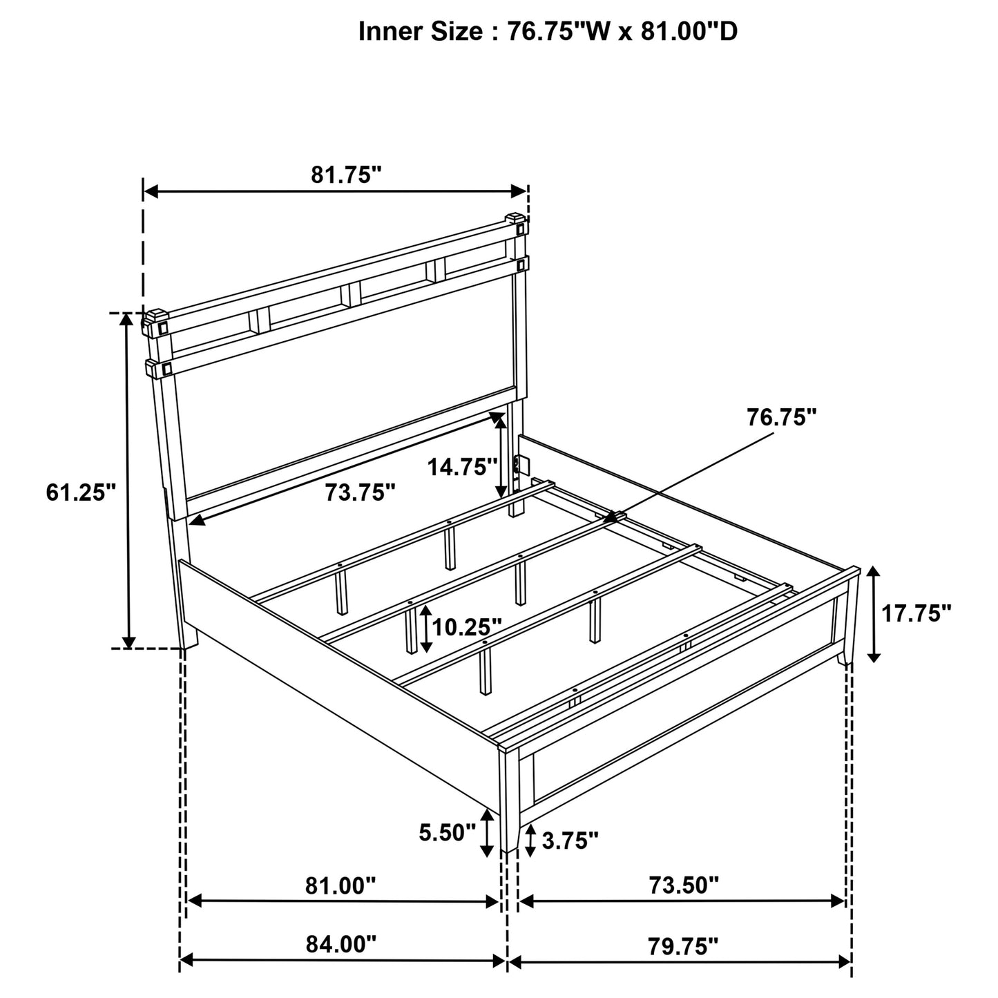Hazlewood 4-piece Eastern King Bedroom Set Vineyard Oak