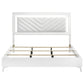Cassia Eastern King LED Panel Bed White High Gloss