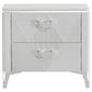 Cassia 2-drawer Nightstand Bedside Table White High Gloss