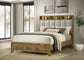 Henderson 57-inch Queen Bookcase Panel Bed Medium Oak