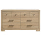 Arielle 6-drawer Bedroom Dresser Cabinet Light Oak