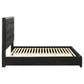 Medley Genuine Leather Eastern King Platform Bed Black