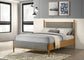 Mason 46-inch Full Panel Platform Bed Grey and Light Brown