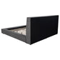 Dreux Upholstered Eastern King Panel Platform Bed Grey