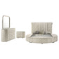 Sonya 4-piece Upholstered Eastern King Bedroom Set Ivory