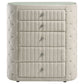 Sonya 5-drawer Upholstered Bedroom Chest of Drawers Ivory