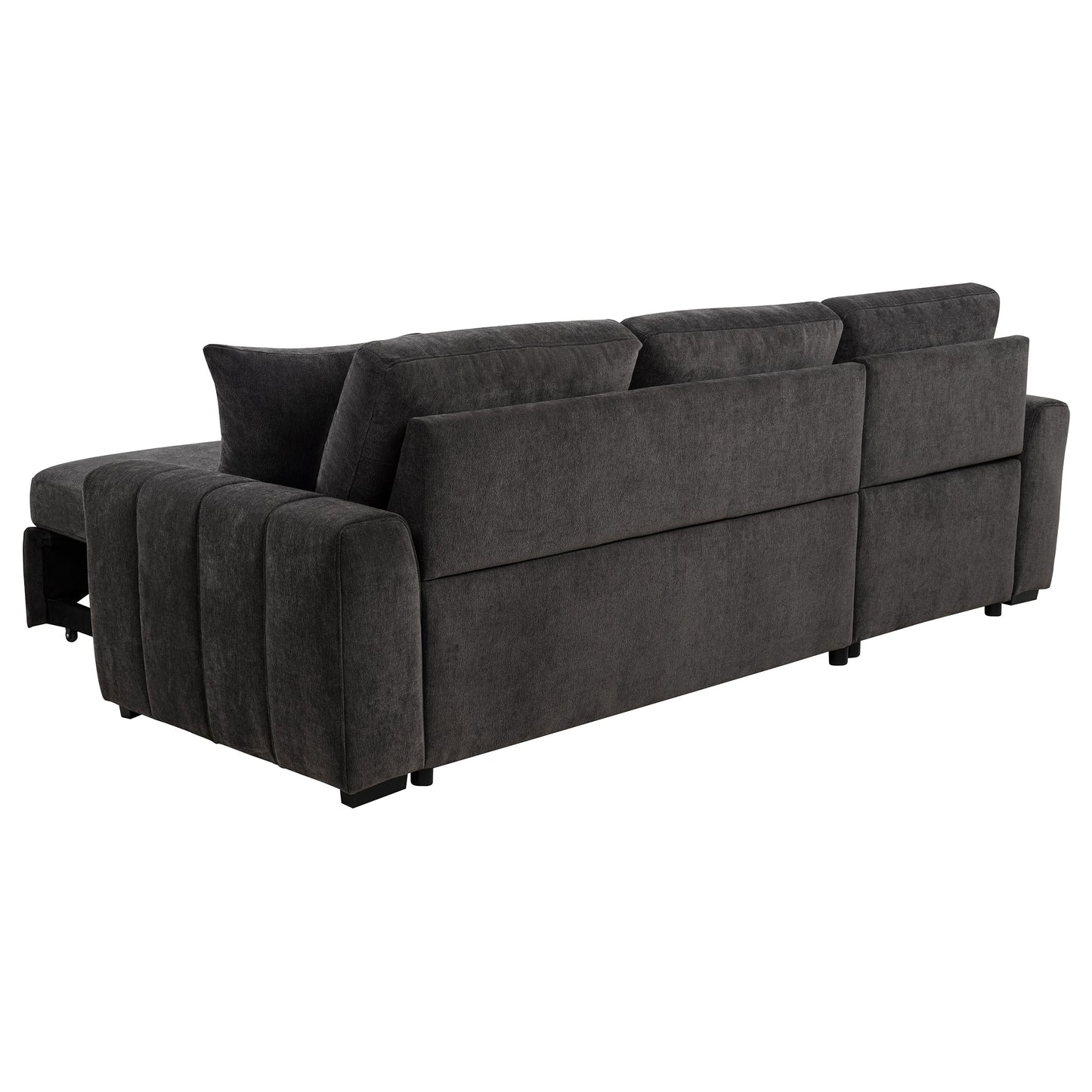 Pastrana Upholstered Sleeper Sectional Sofa LAF Chaise Grey