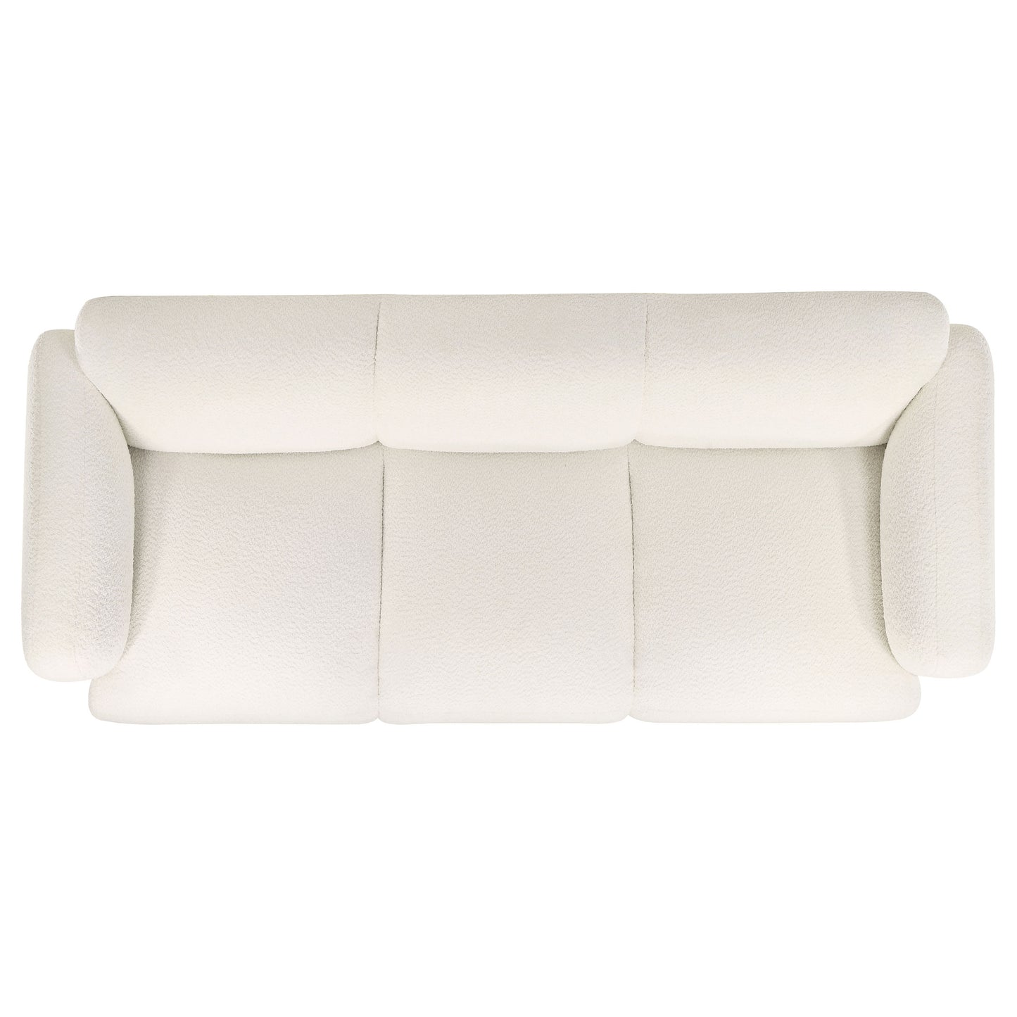 Dorset Fabric Upholstered Round Track Arm Sofa White