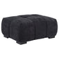 Octavia Upholstered Rectangular Ottoman Black