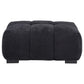Octavia Upholstered Rectangular Ottoman Black