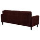 Ruth 77-inch Fabric Upholstered Track Arm Sofa Rust Red