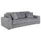 Jacana Corduroy Upholstered Dual Power Chaise Sofa Grey