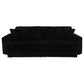 Jacana Corduroy Upholstered Dual Power Chaise Sofa Black