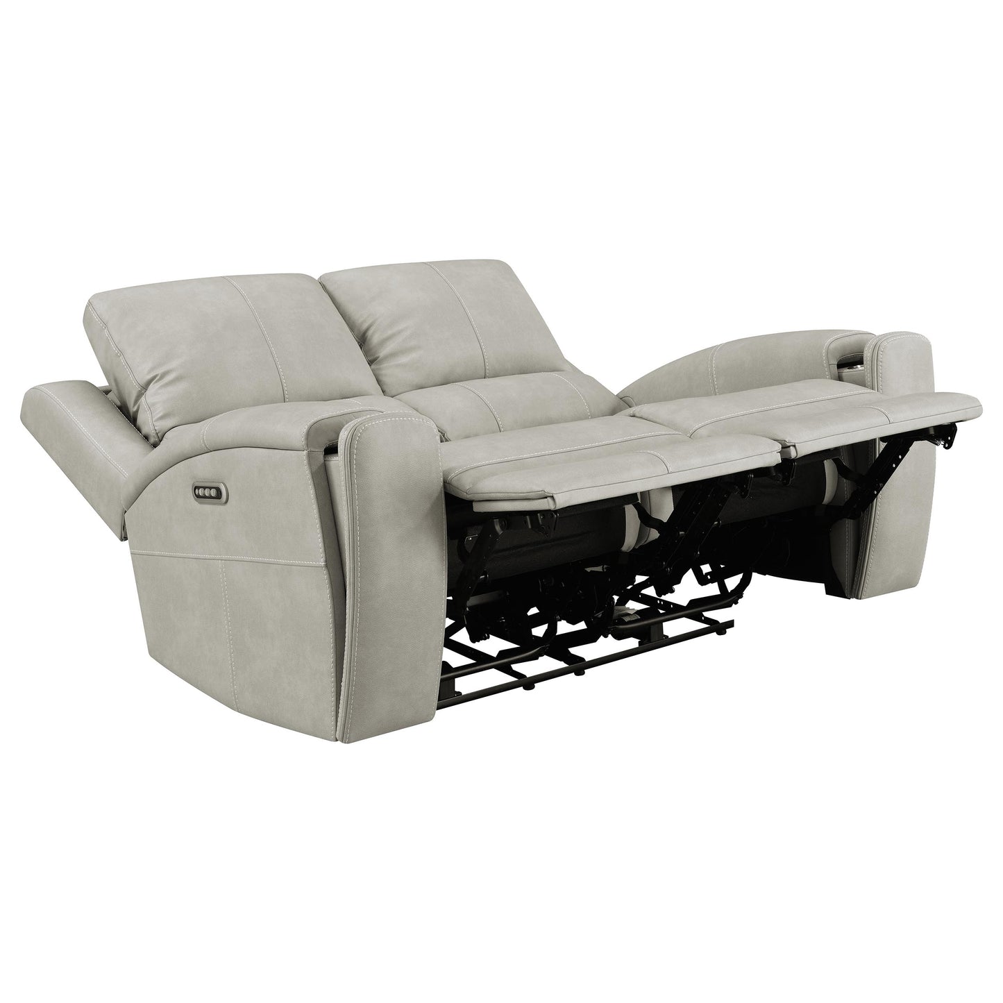 Brickston Triple Power Reclining Loveseat Grey