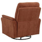 Adler Upholstered Power Swivel Glider Recliner Rust