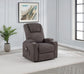 Louie Chenille Upholstered Power Lift Massage Chair Brown
