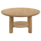 Ottowa 36-inch Round Wood Cocktail Coffee Table Washed Oak