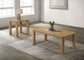 Castlewood 2-piece Cocktail Coffee Table Set Light Oak