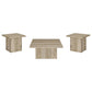 Devar 3-piece Square Coffee End Table Set Distressed Pine