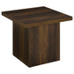 Devar 2-piece Square Coffee and End Table Set Dark Pine