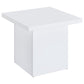 Devar 2-piece Square Coffee End Table Set White High Gloss