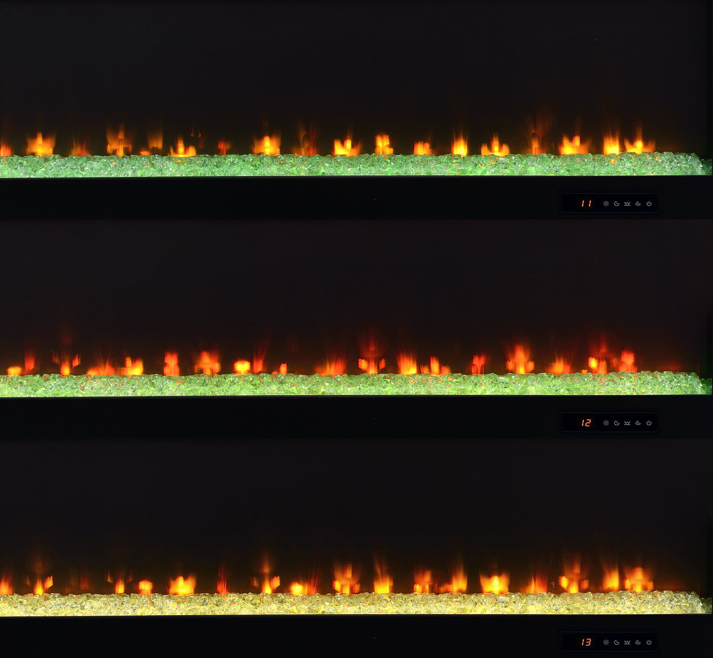 Carey 79-inch TV Stand Fireplace Media Console Dark Pine