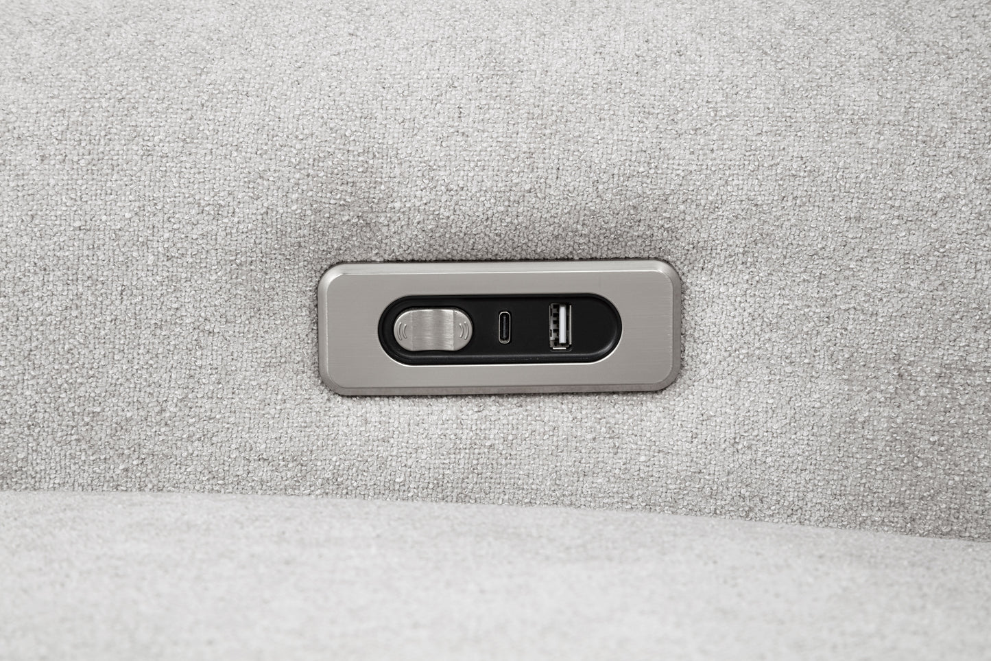 Sylmar Chenille Upholstered Power Reclining Loveseat Dove Grey